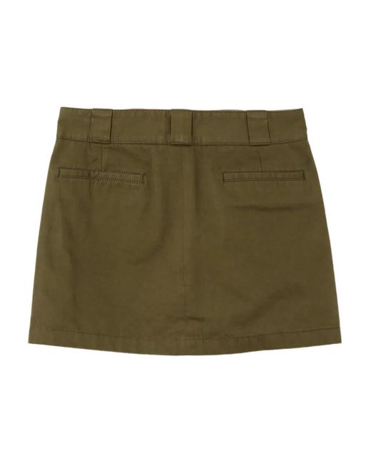 Re/done Katoenen Mini-Rok in het Green