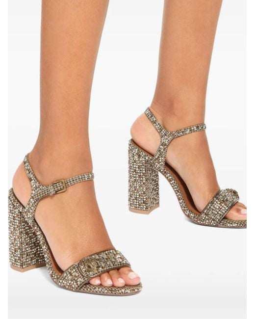 Kurt Geiger 100mm Kensington Langley Sandals Metallic