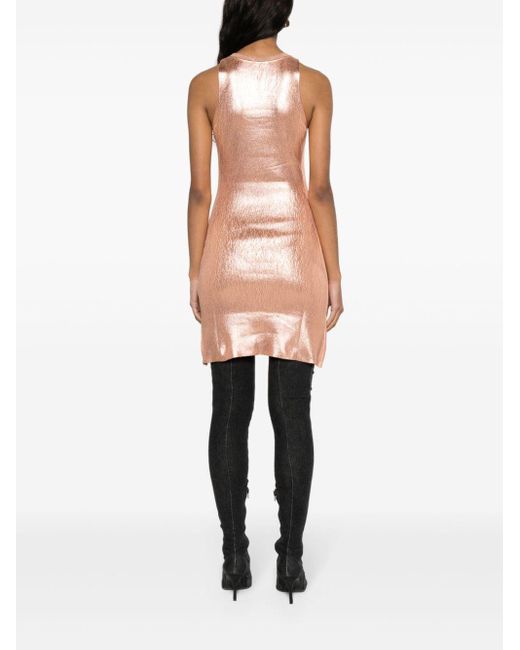 DIESEL Pink Oval-d Foiled Cotton Dress - Women's - Cotton/elastane/nylon