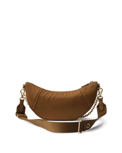 Prada Brown Demi-Lune Shoulder Bag