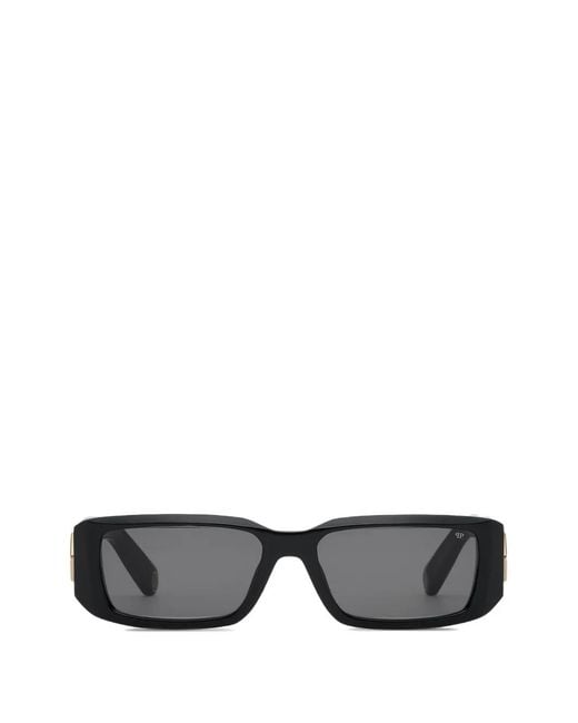 Philipp Plein Gray Rectangle Sunglasses