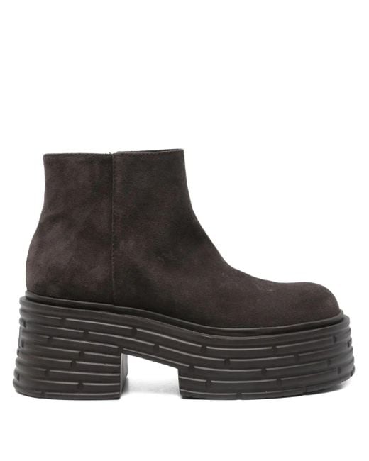 Agl Attilio Giusti Leombruni Black 75Mm Suede Boots