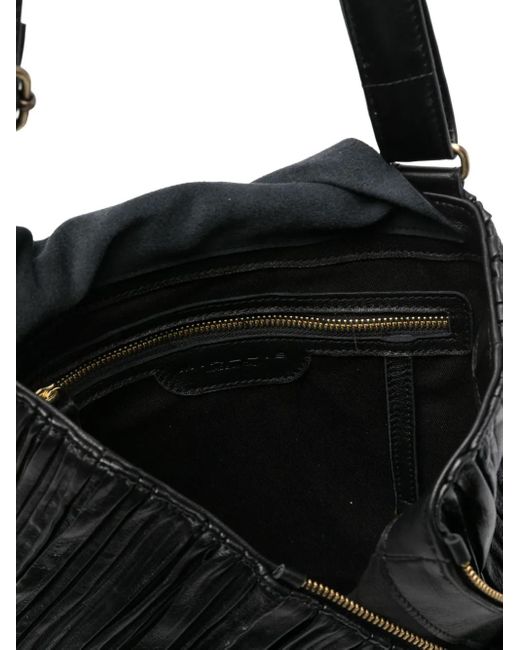 Mialuis Black Gabri Schultertasche Mit Falten