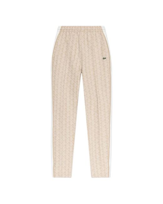 Lacoste Natural Sweatpants With Stitching On The Legs for men