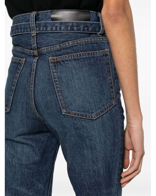 Sacai Blue Cropped Bootcut Jeans