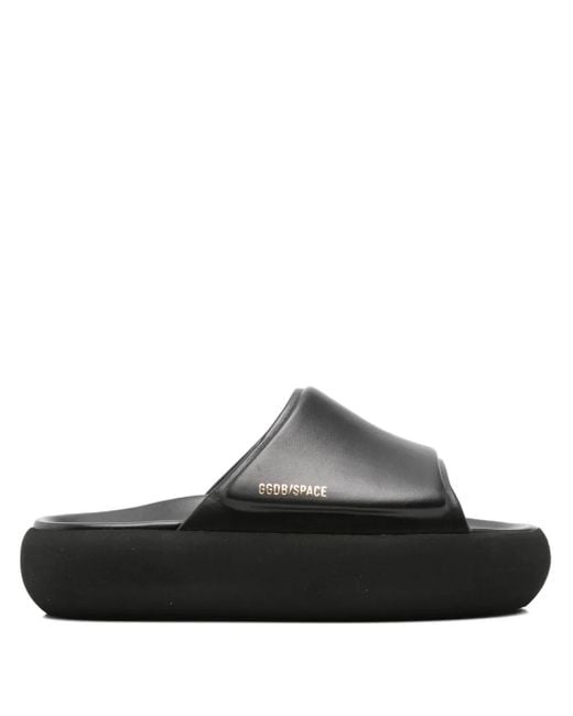 Golden Goose Deluxe Brand Black Space-Star Slides