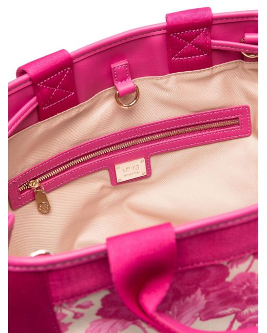 V73 Pink Large Anemone Tote Bag