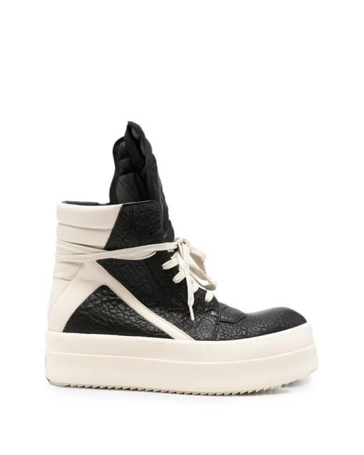 Rick Owens White Geobasket High-Top Sneakers for men
