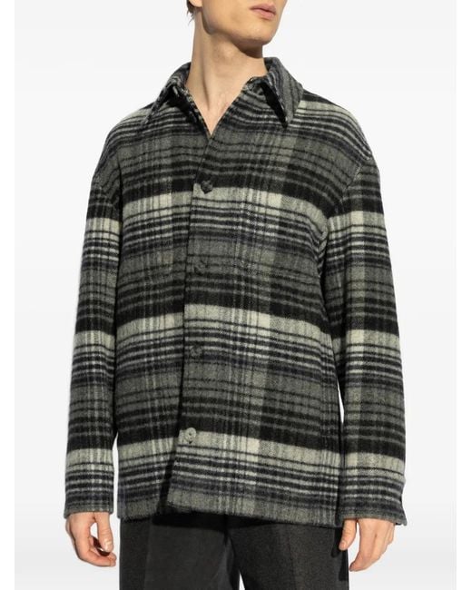 Fendi Green Check-Pattern Jacket for men