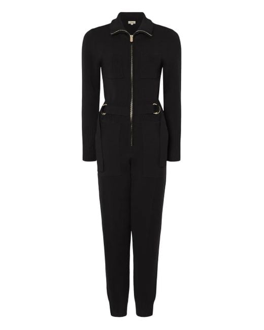 Temperley London Black Napoleon Jumpsuit aus Strick