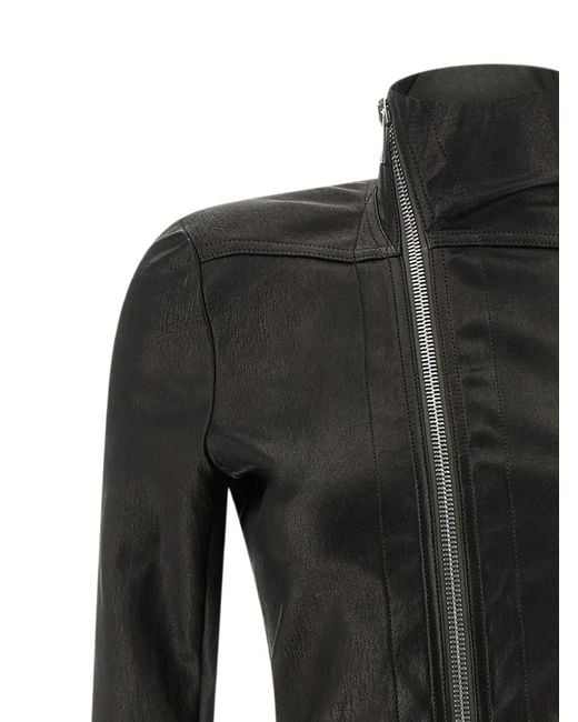 Rick Owens Black Tower Gary Jkt Asymmetrical-Zip Jacket