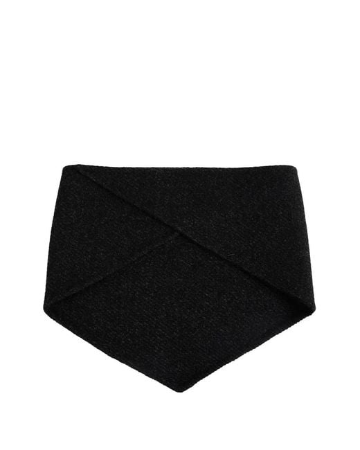 Jil Sander Black Textured Scarf for men