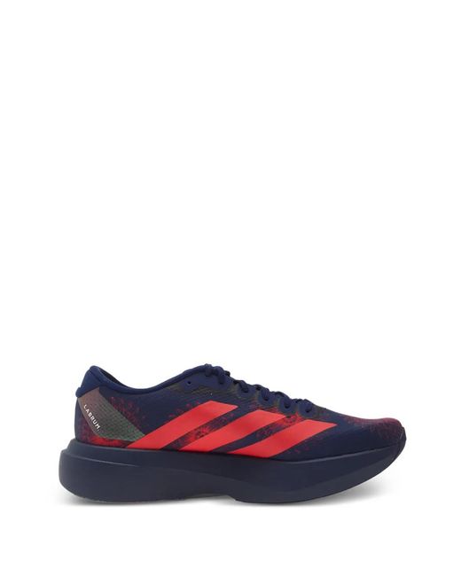Adidas Blue Adizero Evo Sl Striped Sneakers for men