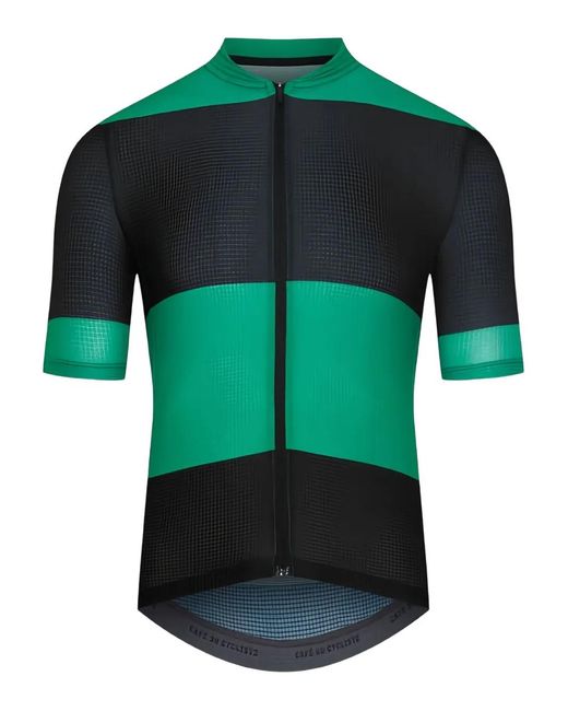 Cafe Du Cycliste Gestreifte Fahrradweste Mit Reißverschluss in Green für Herren