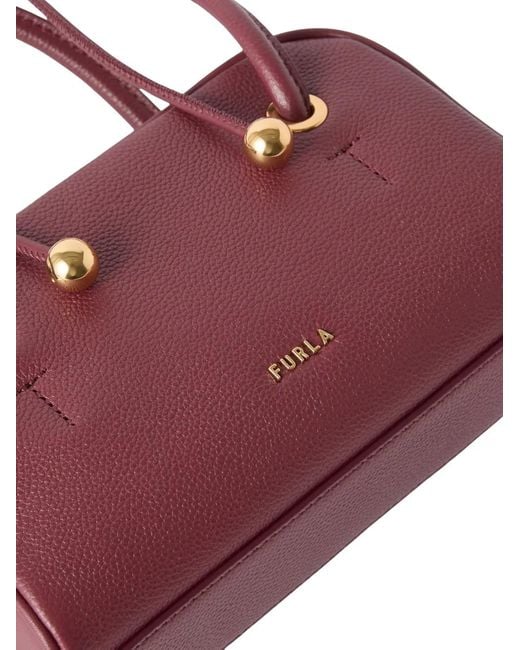Furla Purple Xl Dome Leather Cross Body Bag