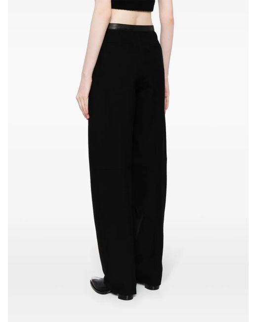 Alexander Wang Black Belted Wool Trousers