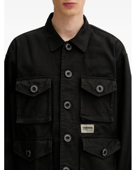 Neighborhood Black Multi-Pocket Shirt Jacket for men