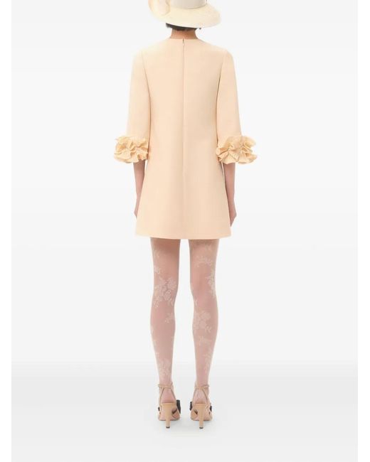 Valentino Garavani Natural Crepe Couture Mini Dress