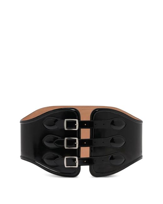 Bally Black Glendet Leather Buckle Belt
