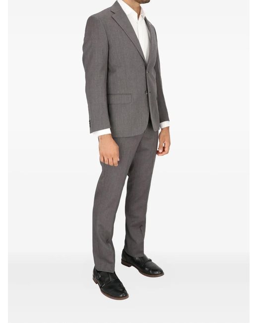 Scotch & Soda Gray Two-Button Single-Breasted Suit for men