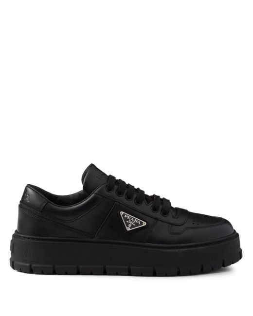 Prada Black Leather Sneakers for men