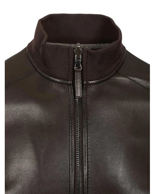 Al Duca D'aosta Black Reversible Bomber Jacket for men