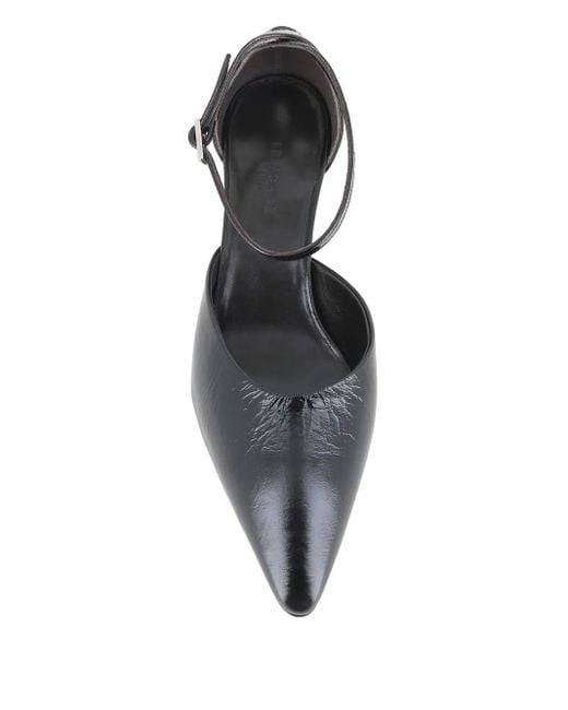 Le Monde Beryl Black Ankle-Strap Pointed-Toe Pumps