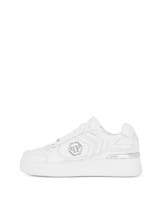 Philipp Plein White Pit-Stop Sneakers