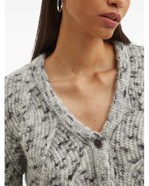 Moschino Gray Button-Fastening Cardigan
