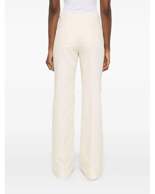 KENZO Natural Flared Cotton Trousers