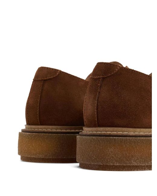 Derby Stringate Con Plateau di Barbour in Brown da Uomo