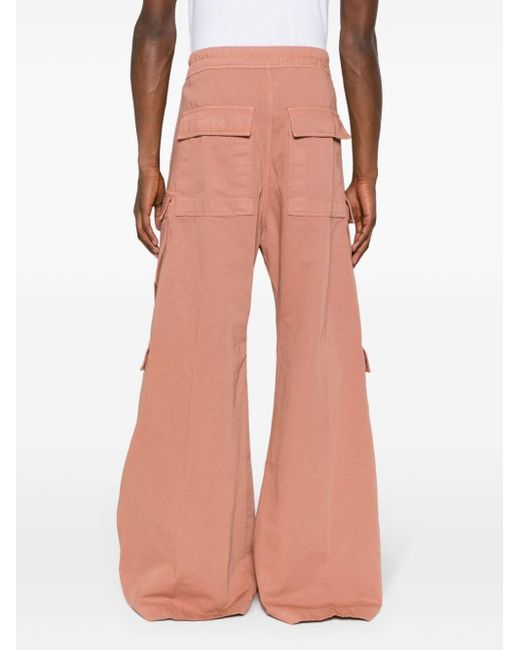 Rick Owens Pink Jumbo Belas Cargo Trousers for men