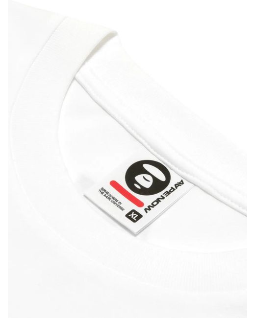 Aape By A Bathing Ape White Long-Sleeve T-Shirt for men