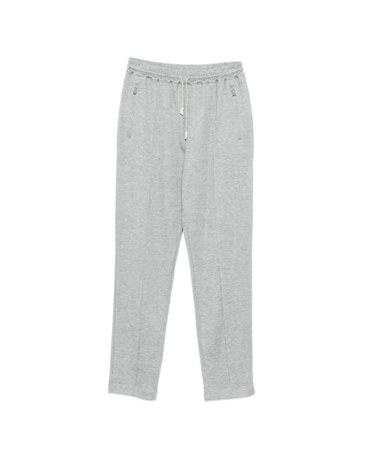 Eleventy Gray Drawstring Trousers for men