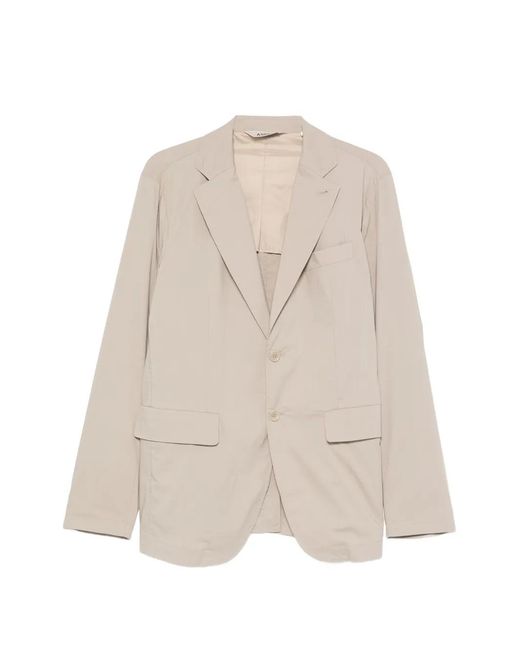 Aspesi White Notch-Lapel Single-Breasted Blazer for men
