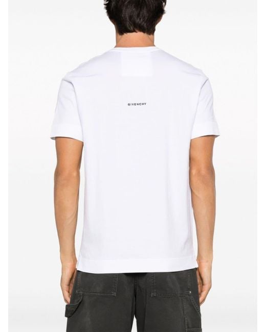 T-shirt con ricamo di Givenchy in White da Uomo