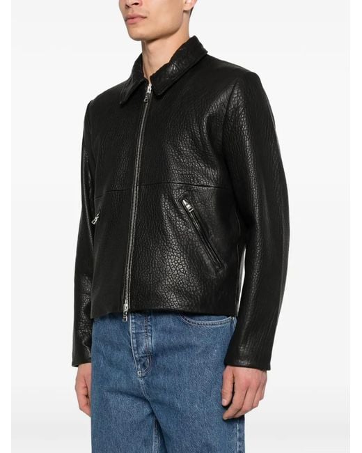 Won Hundred Black Dutton Leather Jacket for men