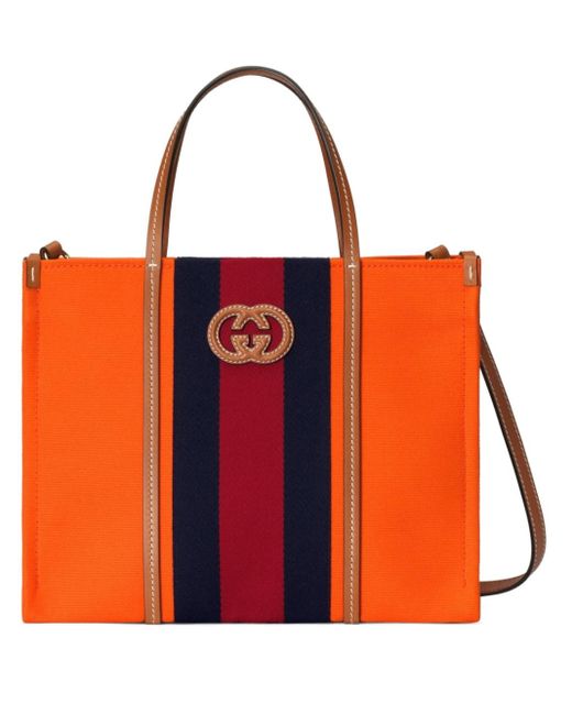 Gucci Red Medium Interlocking G Tote Bag