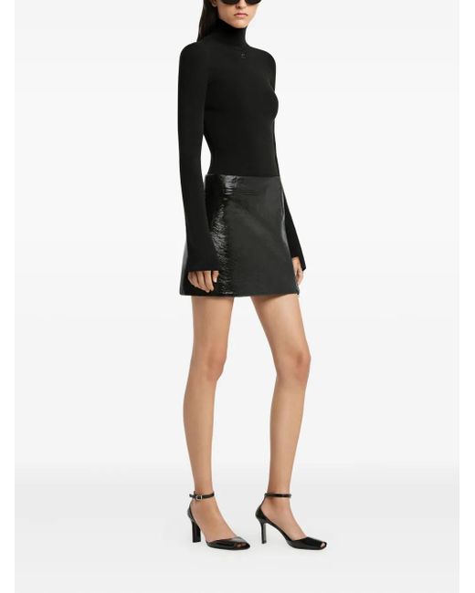 Courreges Black Mockneck Interlock Sweater