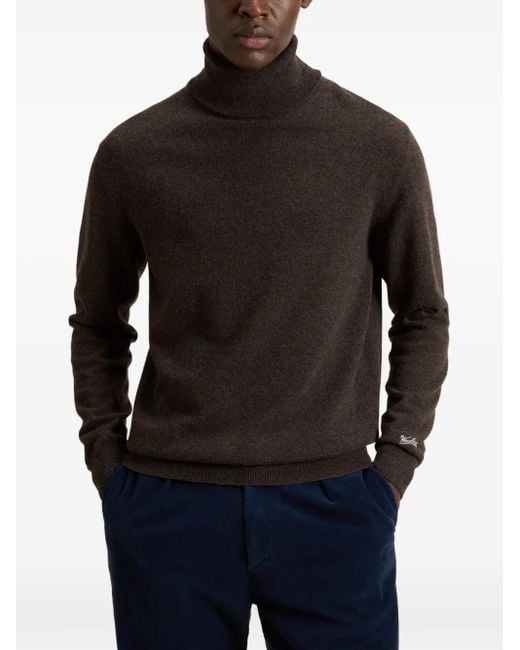 Woolrich Brown Wool Turtleneck Sweater for men