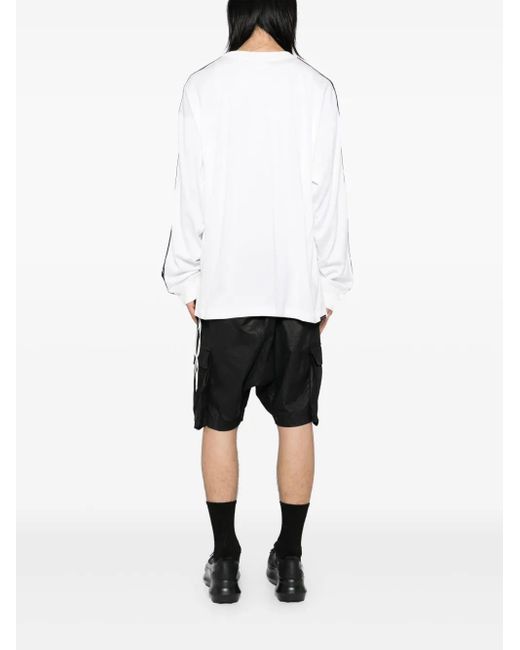 MASTERMIND WORLD White Logo Tape Long Sleeves T-Shirt for men