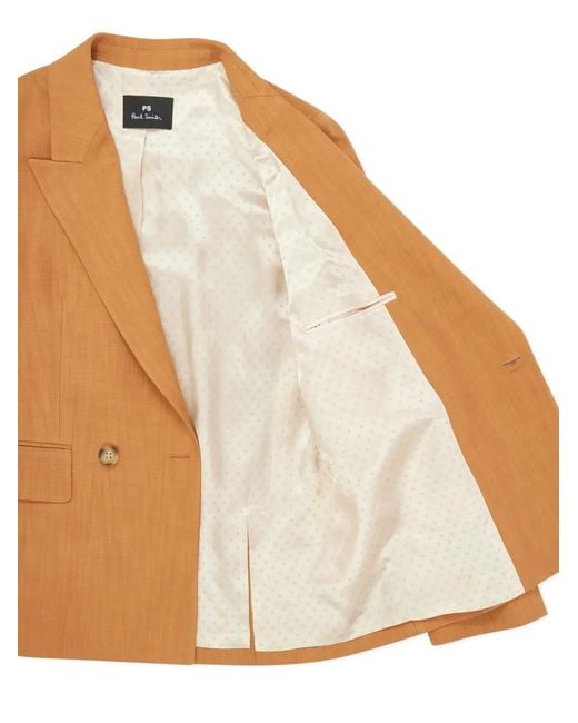 Paul Smith Brown Double-Breasted Blazer