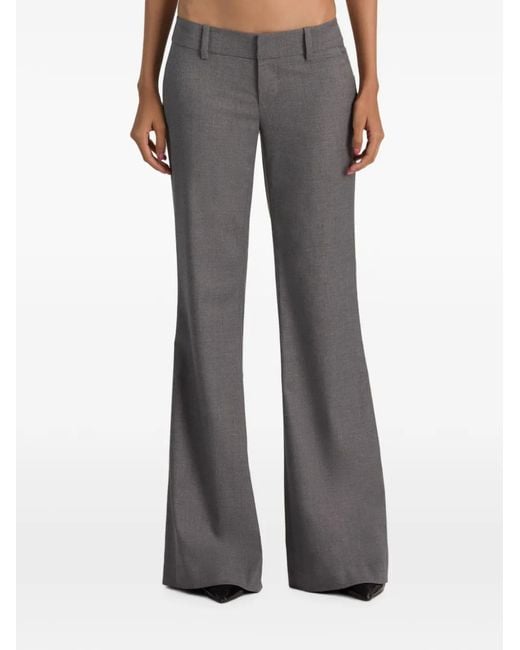 Alice + Olivia Gray Emryn Low-Rise Flared Trousers