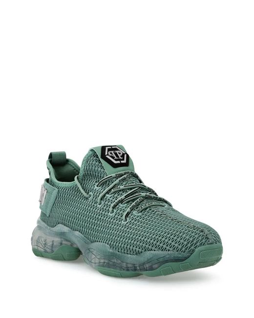 Philipp Plein Green Runner Hyper $Hock Sneakers