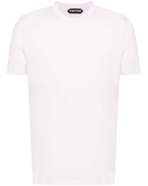 Tom Ford Meliertes T-Shirt aus Lyocellgemisch in White für Herren