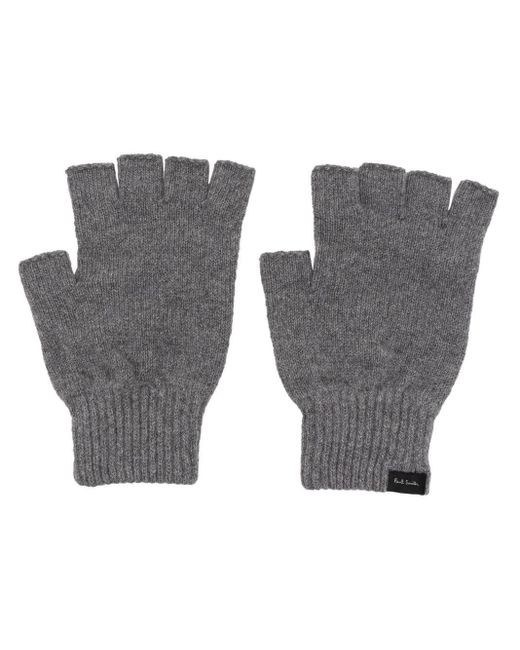 Paul Smith Gray Knitted Cashmere Fingerless Gloves for men
