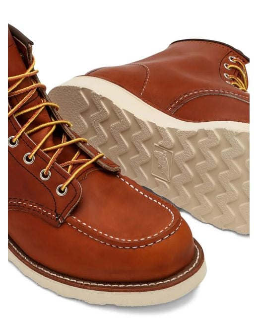 Red Wing Brown Lace-Up Leather Boots for men