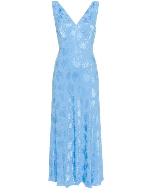 Sandrine V-Neck Midi Dress Rixo de color Blue
