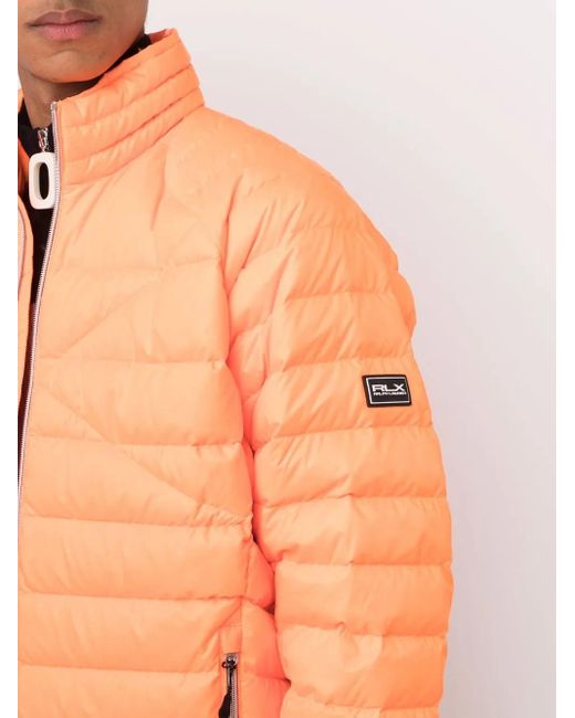メンズ Polo Ralph Lauren ジップアップ パデッドジャケット Orange
