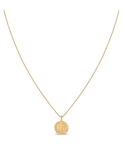Astrid & Miyu Metallic Constellation Coin-Shape Necklace